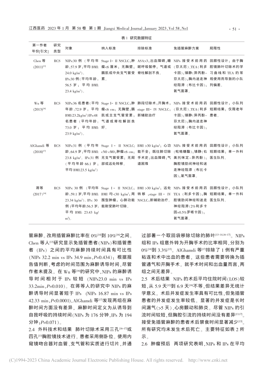 对比免插管麻醉与插管麻醉胸...在肺癌中疗效的meta分析_张慧亮.pdf_第3页