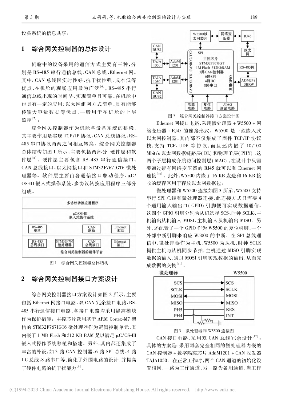 机舱综合网关控制器的设计与实现_王萌萌.pdf_第2页