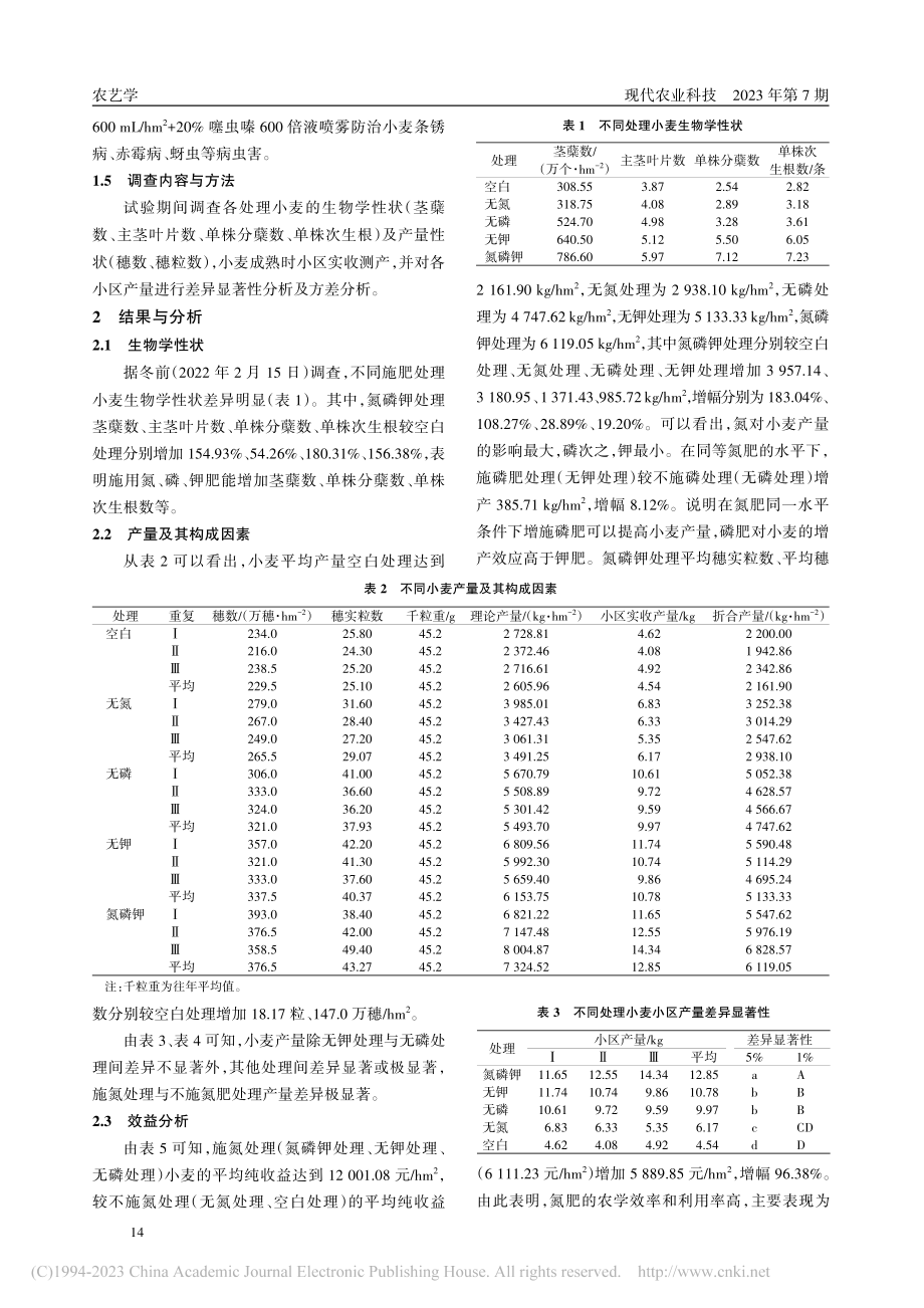 汉中市小麦肥效试验_姚永成.pdf_第2页