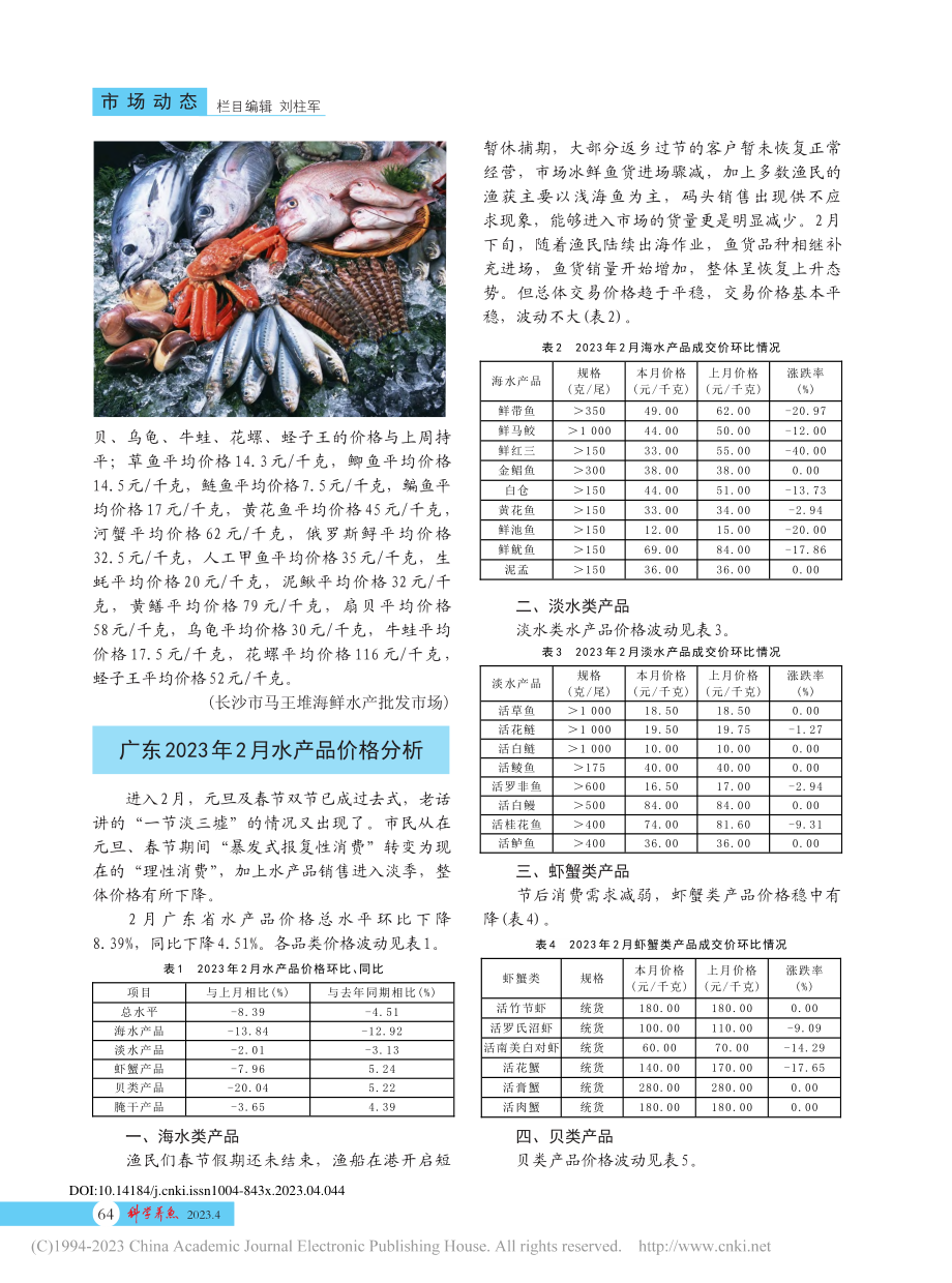 广东2023年2月水产品价格分析.pdf_第1页