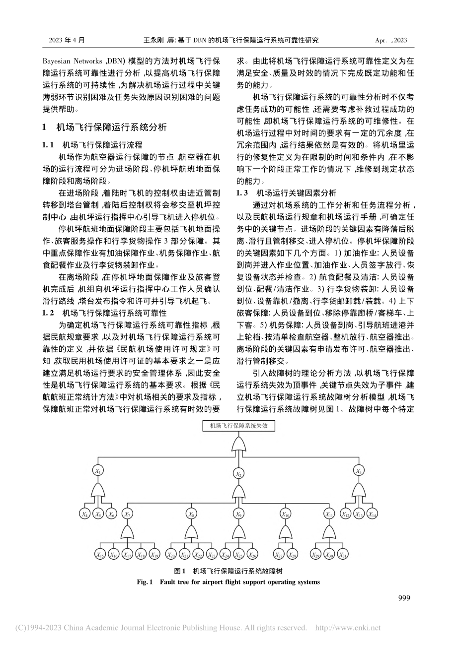 基于DBN的机场飞行保障运行系统可靠性研究_王永刚.pdf_第2页