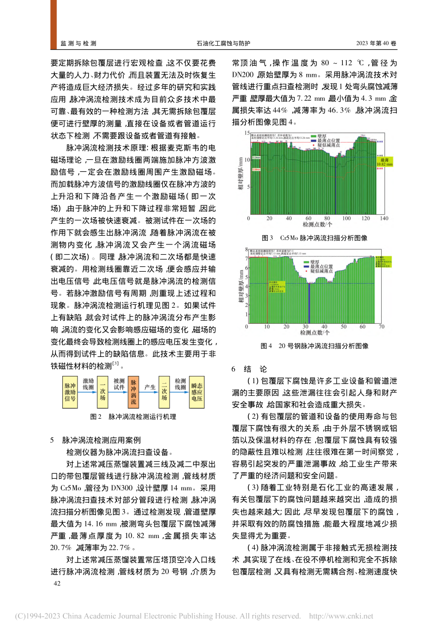 海洋大气环境下石化装置的包覆层下腐蚀检测_蔡勤.pdf_第3页