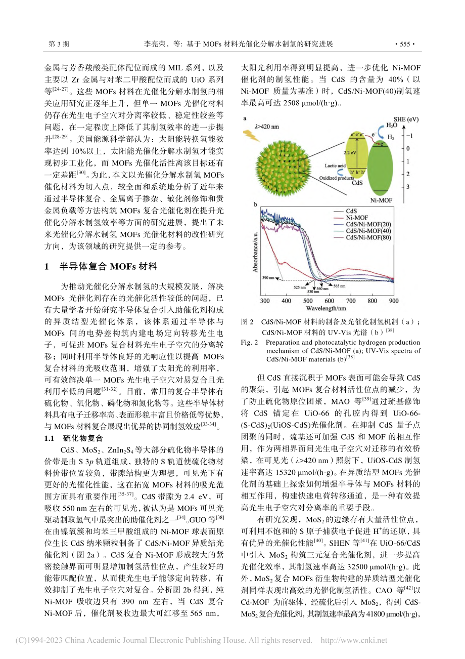 基于MOFs材料光催化分解水制氢的研究进展_李亮荣.pdf_第3页