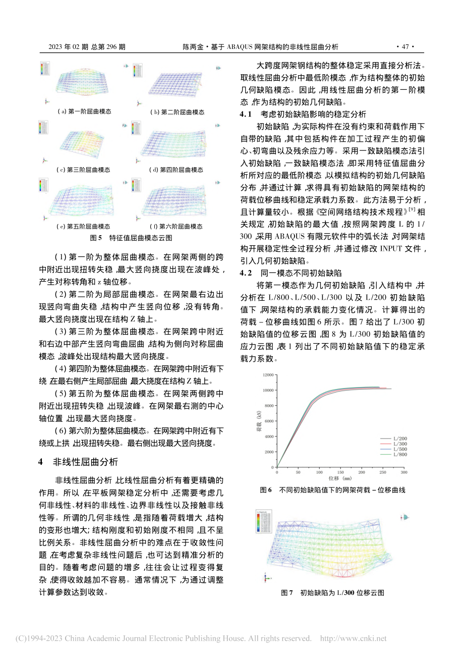 基于ABAQUS网架结构的非线性屈曲分析_陈两金.pdf_第3页