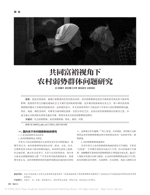 共同富裕视角下农村弱势群体问题研究_刘惠子.pdf