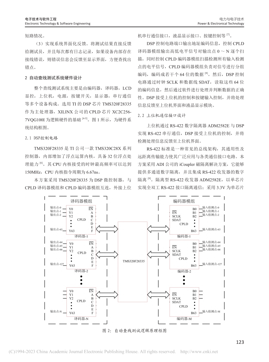 基于DSP与CPLD的自动查线测试系统设计_高立夫.pdf_第2页