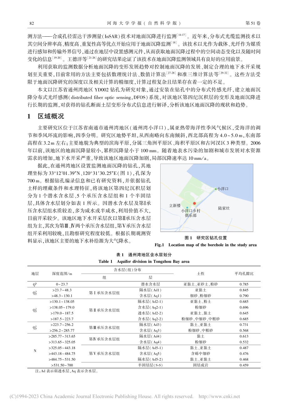 基于DFOS的通州湾地区地面沉降监测与变形分析_卢毅.pdf_第2页