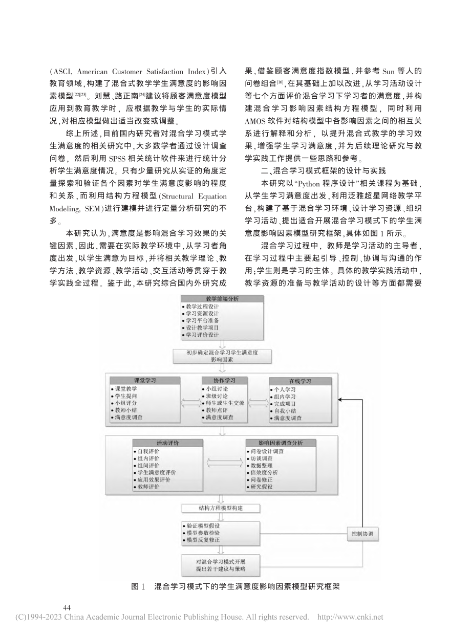 混合学习模式下学生满意度影响因素模型的构建与实证研究_伍行素.pdf_第2页