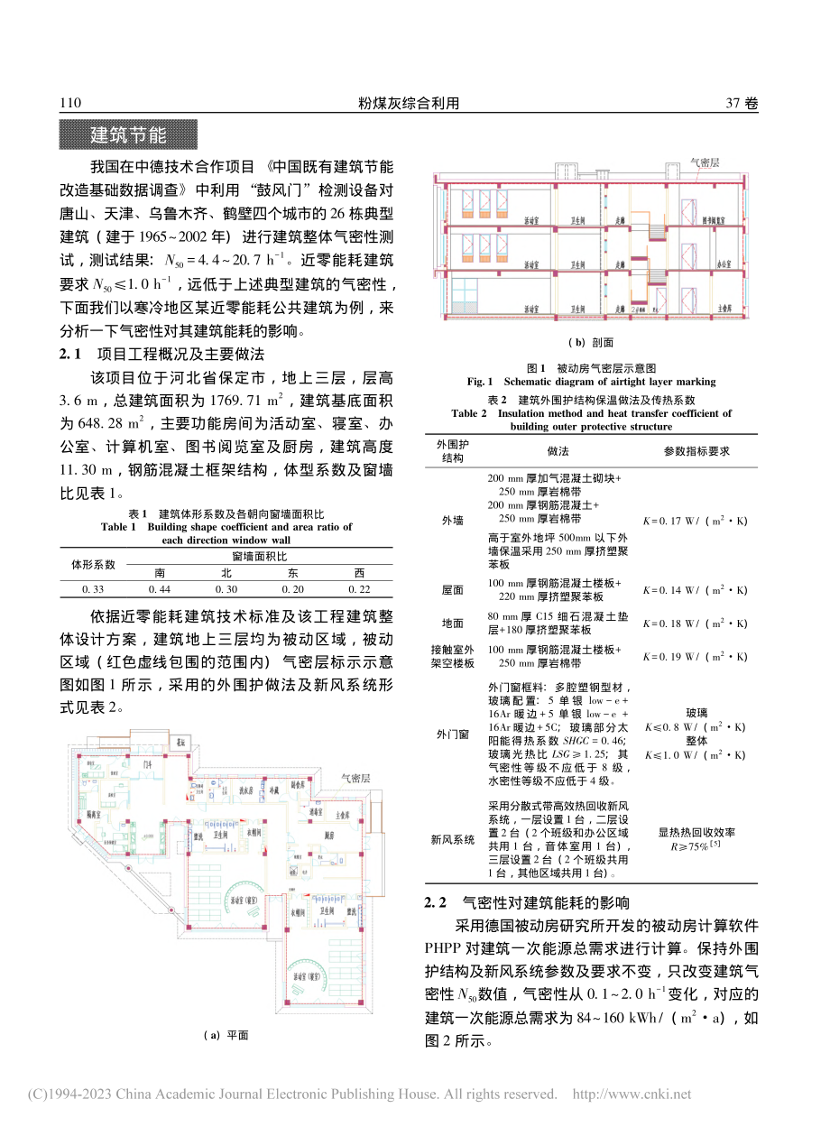 寒冷地区近零能耗公共建筑气密性分析_王富谦.pdf_第3页