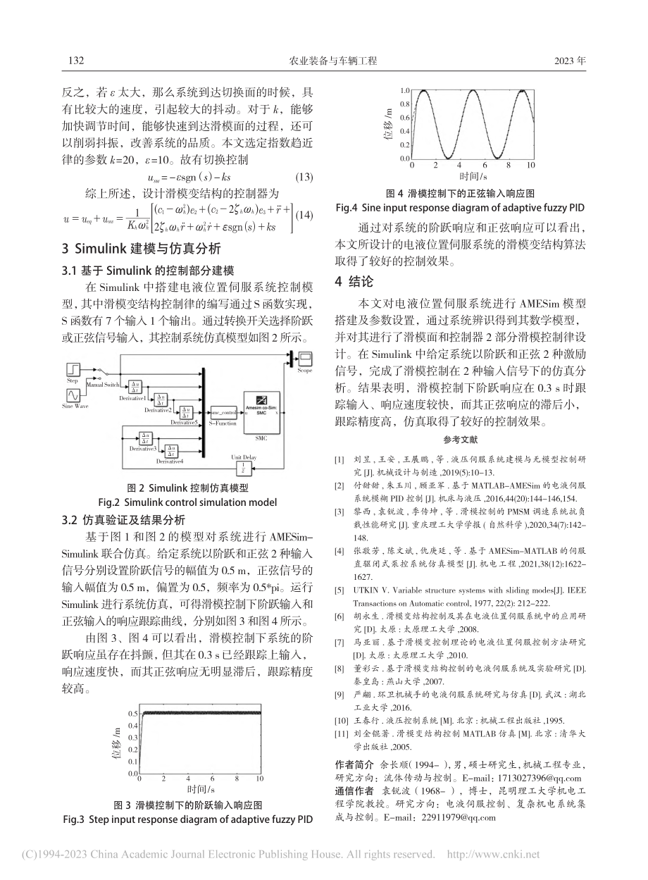 基于AMESim-Simu...置伺服系统的滑模变结构控制_余长顺 (1).pdf_第3页