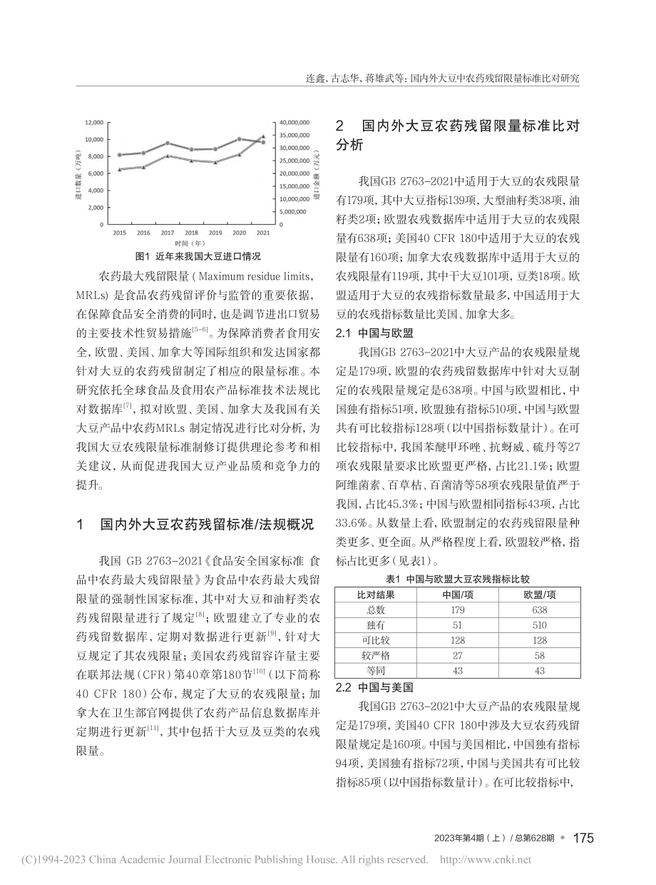 国内外大豆中农药残留限量标准比对研究_连鑫.pdf_第2页