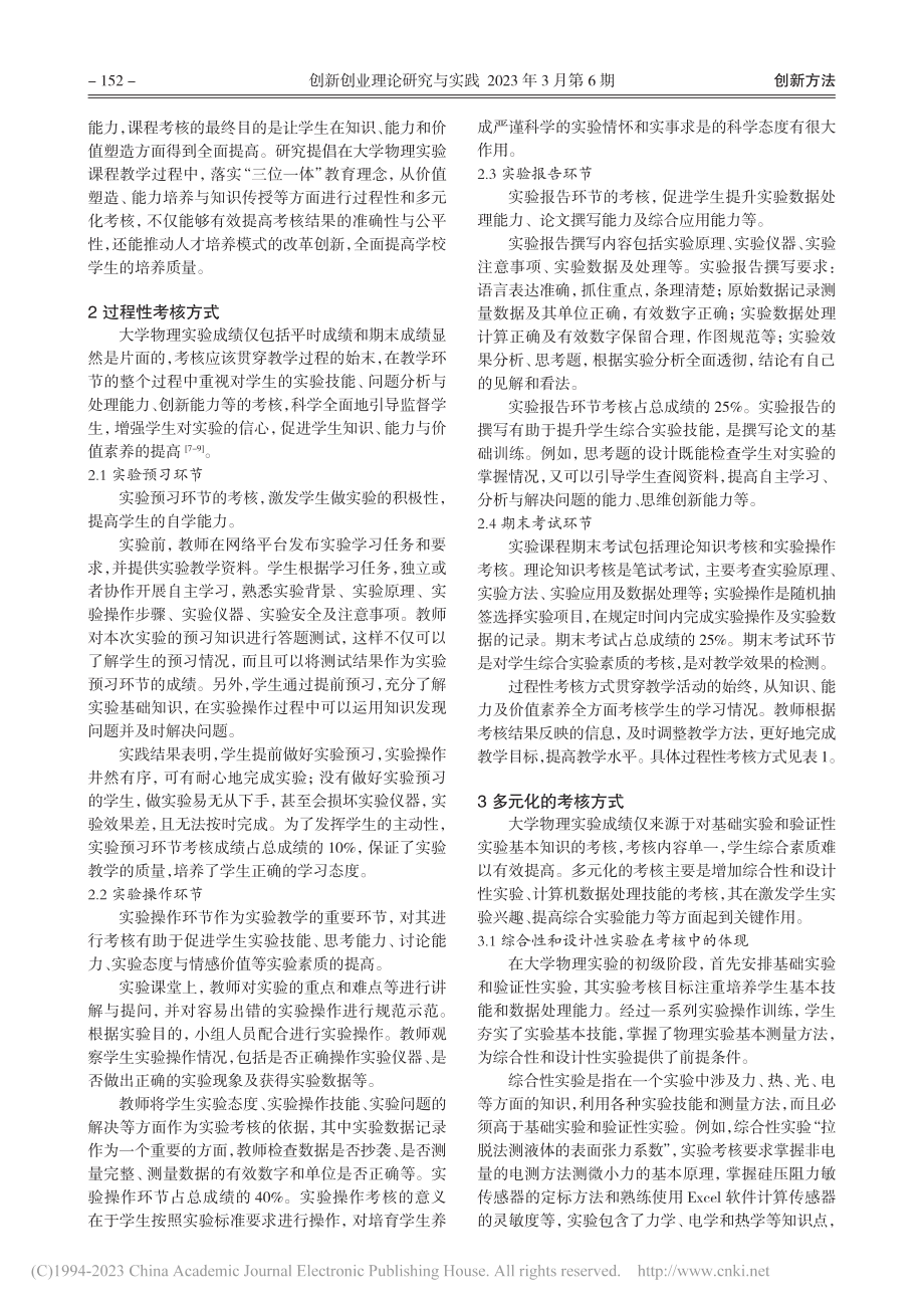 大学物理实验考核方式的创新研究_赵彩敏.pdf_第2页