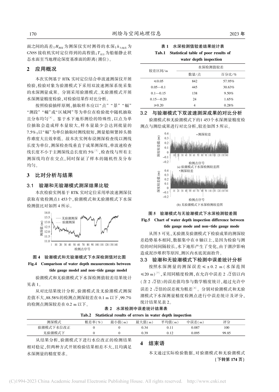 基于RTK实时定位的水深测量精度检验方法研究_王开春.pdf_第3页