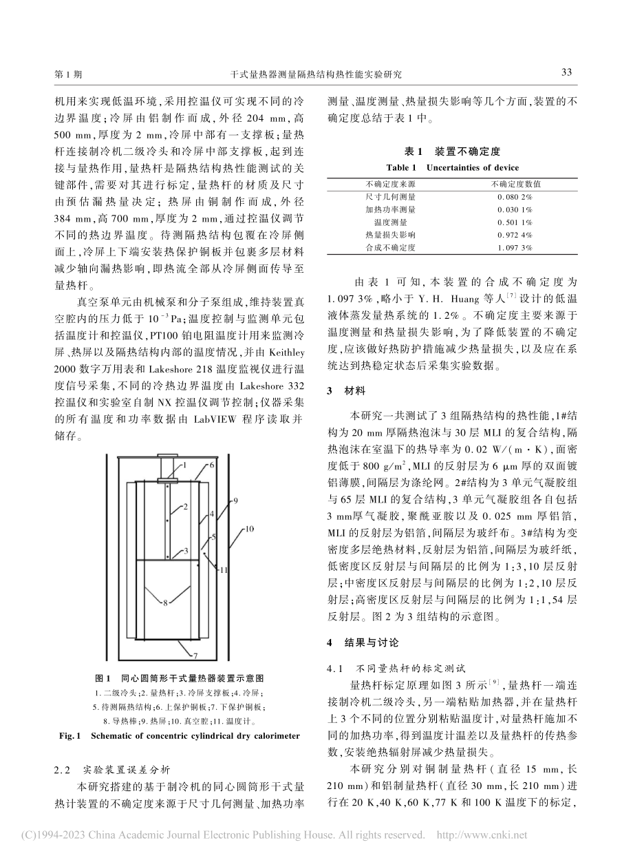 干式量热器测量隔热结构热性能实验研究_肖田田.pdf_第3页