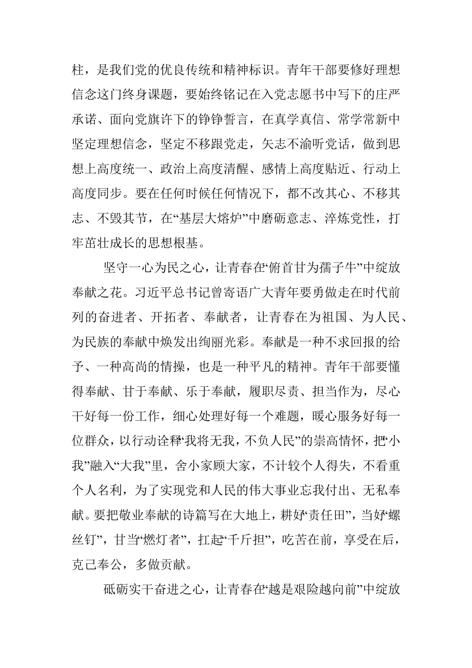 二十大学习心得：心向基层 让青春一路生花.docx_第2页