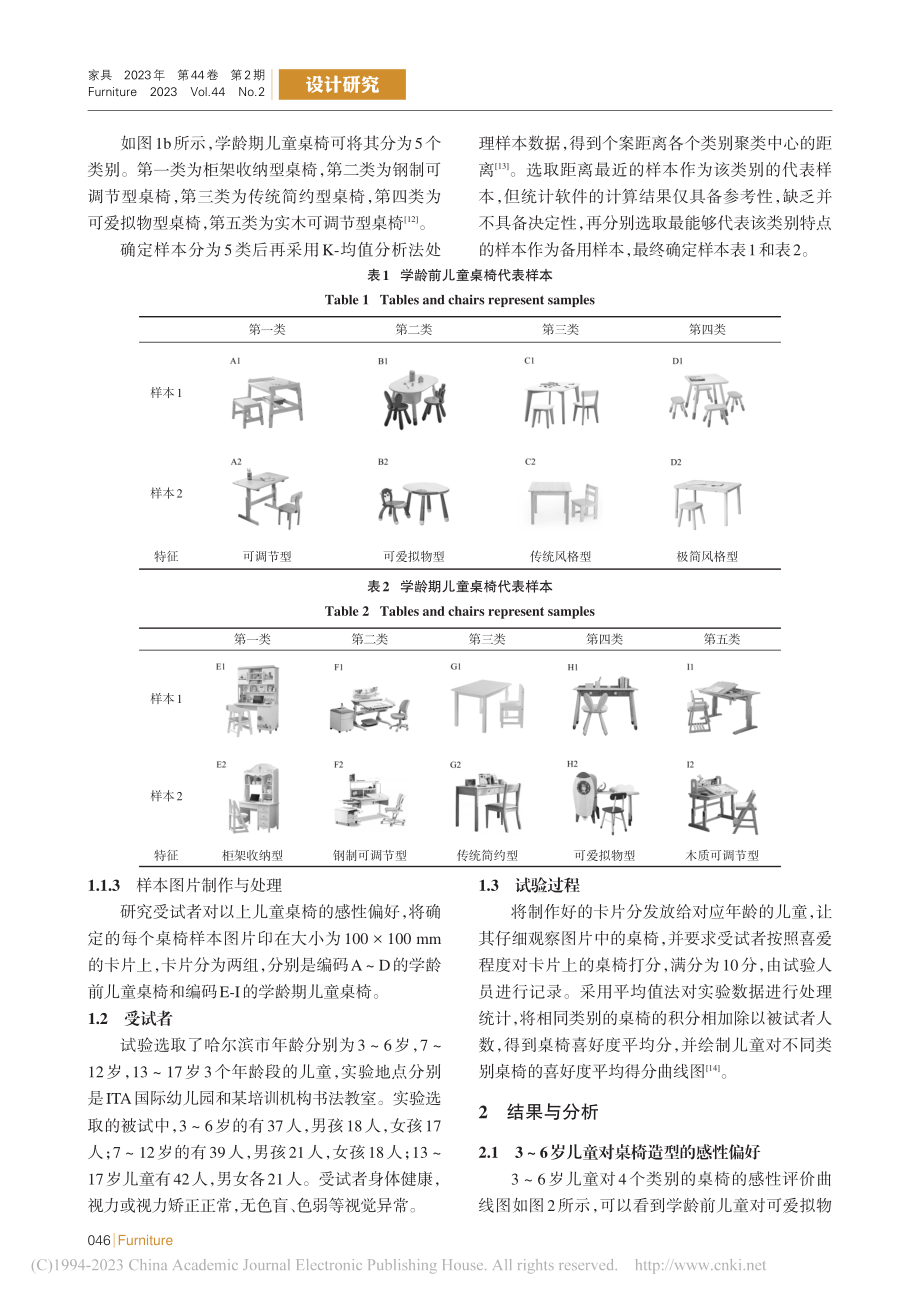 儿童对桌椅造型的感性偏好探析_崔月.pdf_第3页