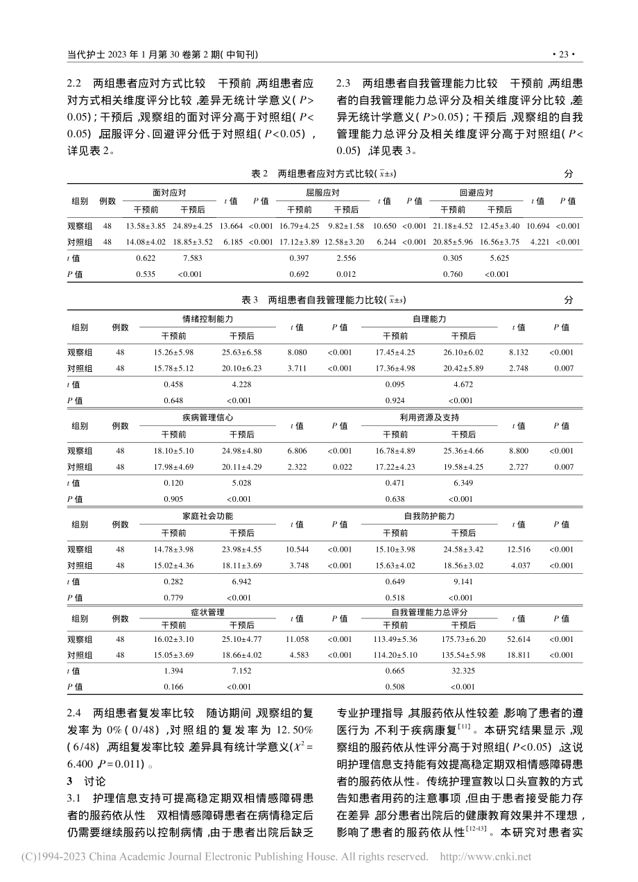 护理信息支持对稳定期双相情感障碍患者的影响_关春兰.pdf_第3页