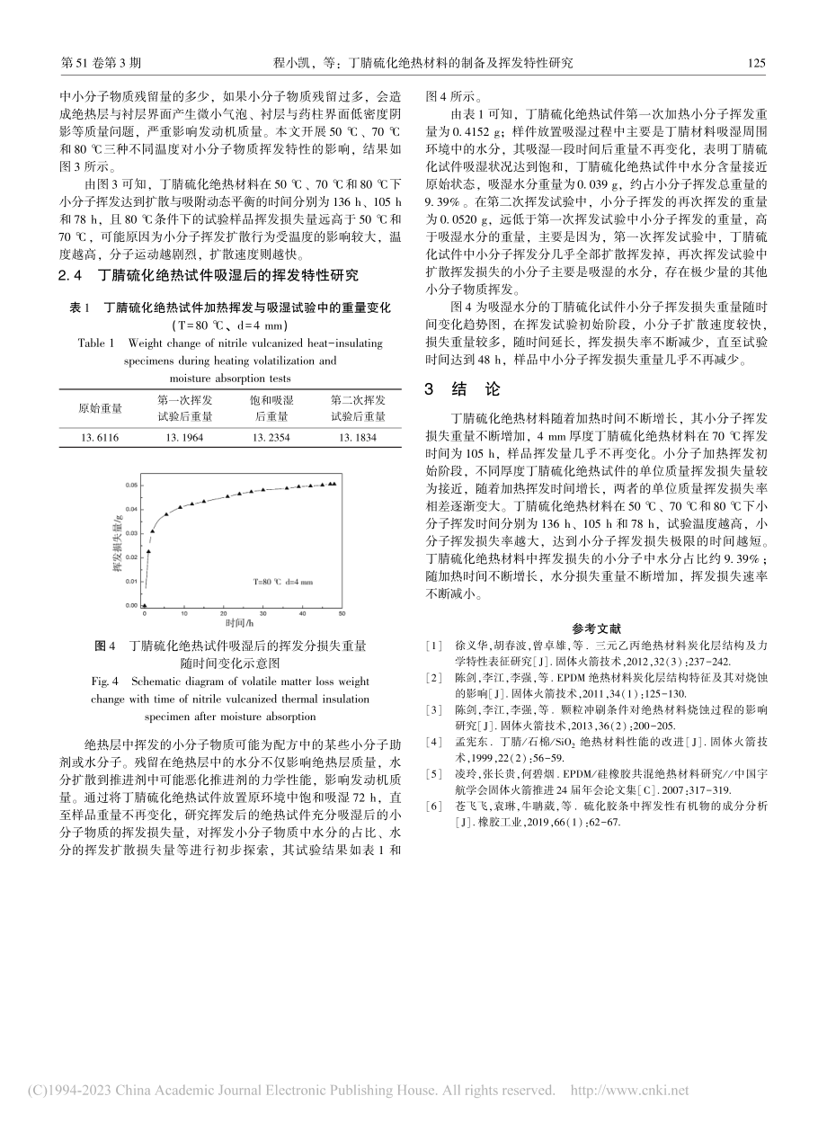 丁腈硫化绝热材料的制备及挥发特性研究_程小凯.pdf_第3页