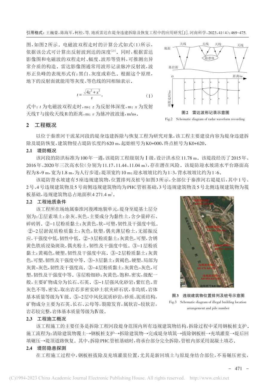 地质雷达在堤身违建拆除及恢复工程中的应用研究_王巍豪.pdf_第3页