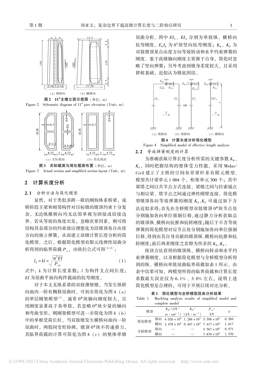 复杂边界下超高墩计算长度与二阶效应研究_刘亚文.pdf_第3页