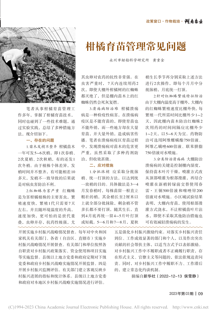 柑橘育苗管理常见问题_黄重金.pdf_第1页