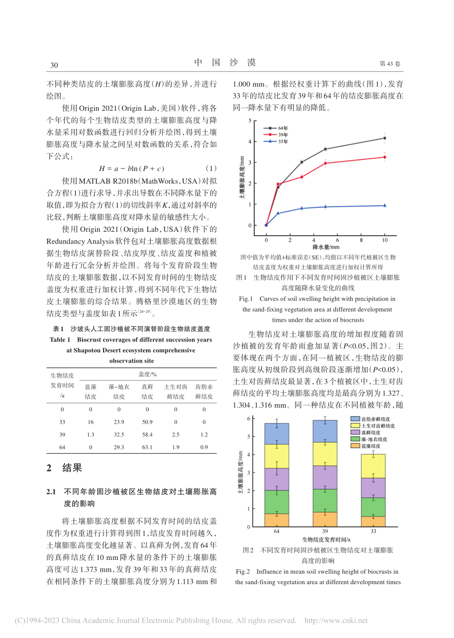 干旱沙区生物结皮对土壤膨胀的影响_贾鸿飞.pdf_第3页