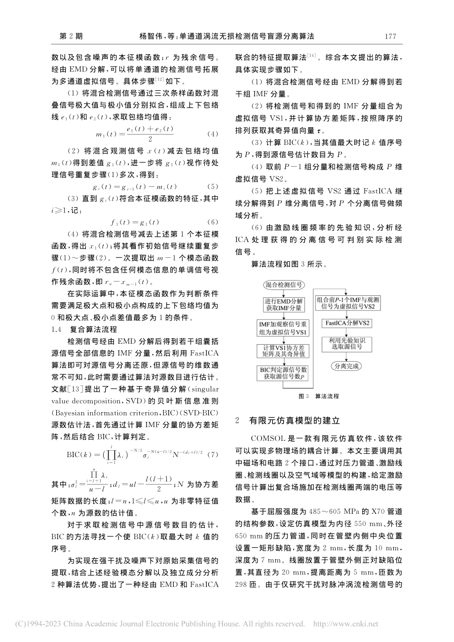 单通道涡流无损检测信号盲源分离算法_杨智伟.pdf_第3页