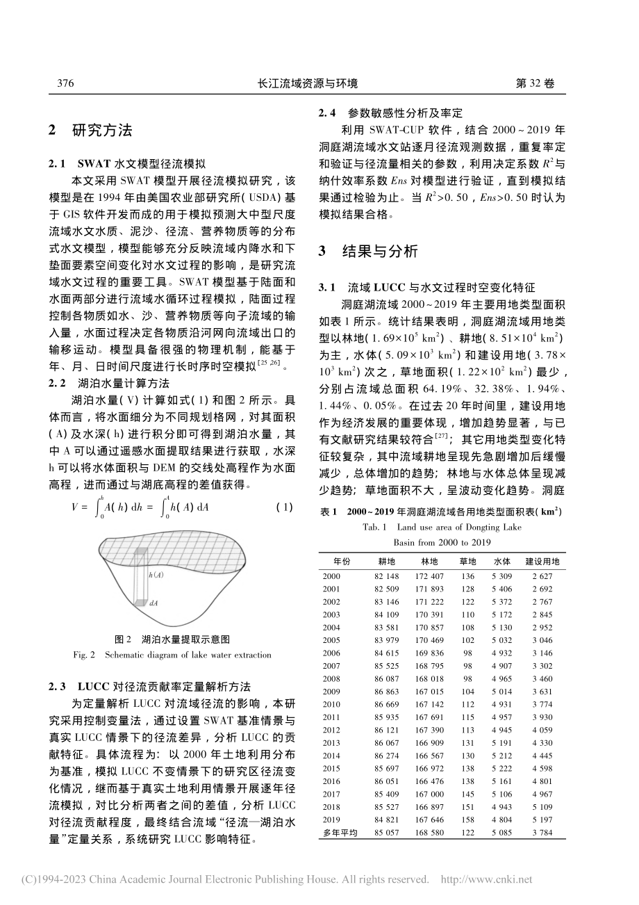 洞庭湖流域“径流—湖泊水量...盖变化(LUCC)响应特征_吴宏.pdf_第3页