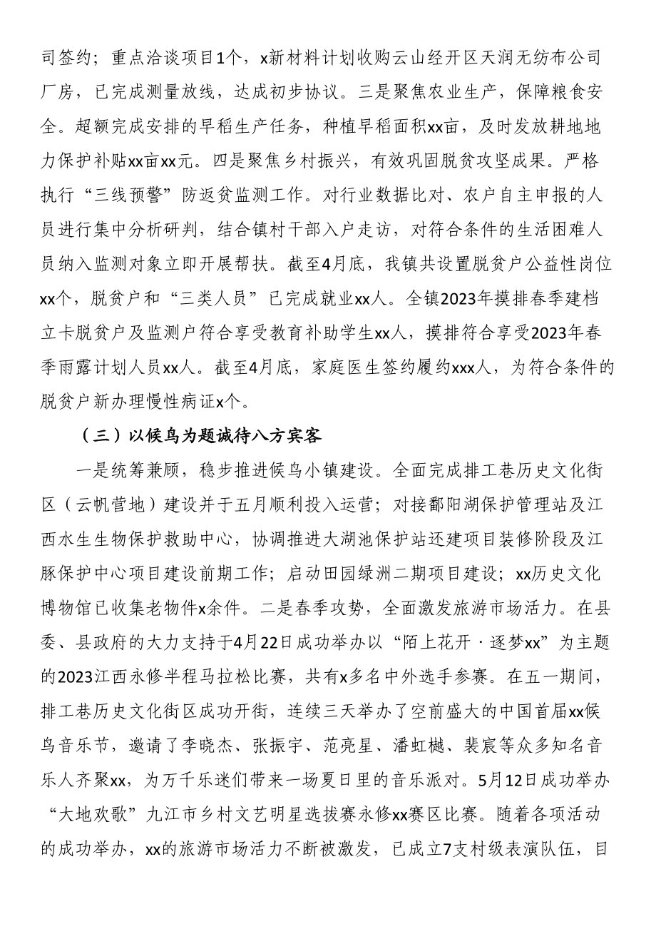 镇2023年上半年工作总结及下半年工作计划 .docx_第2页