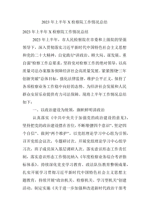 2023年上半年X检察院工作情况总结.docx