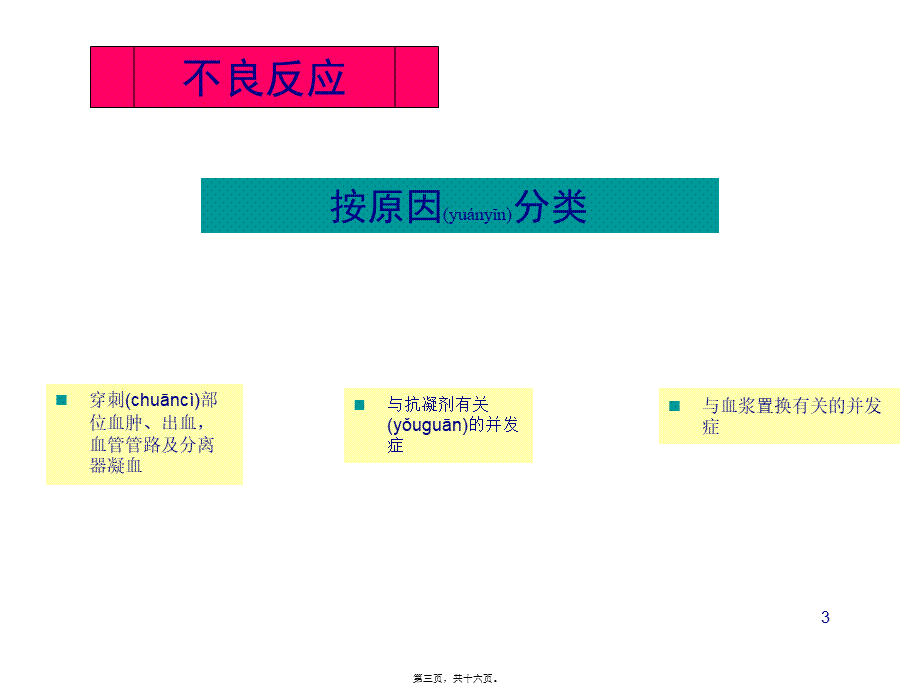 2022年医学专题—双重滤过血浆置换不良反应及处理(1).ppt_第3页