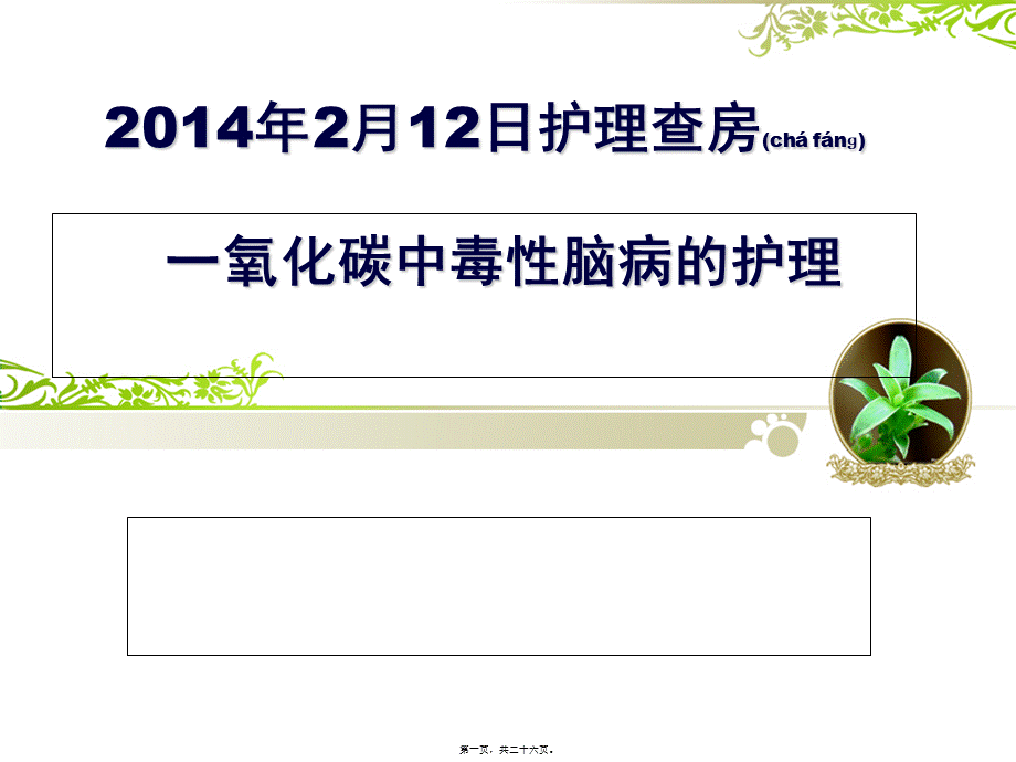 2022年医学专题—一氧化碳中毒个案查房-.ppt_第1页