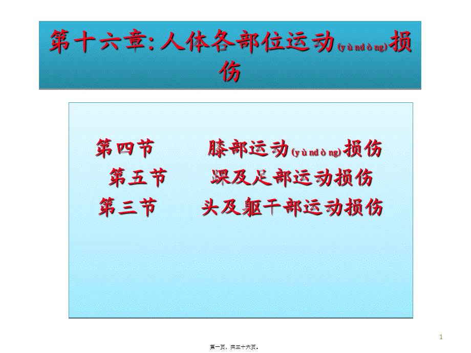 2022年医学专题—人体各部位运动损伤2(1).ppt_第1页