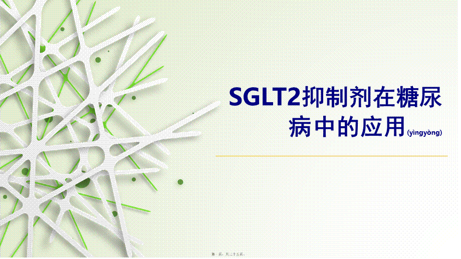 2022年医学专题—SGLT2抑制剂在糖尿病中的应用(1).pptx_第1页