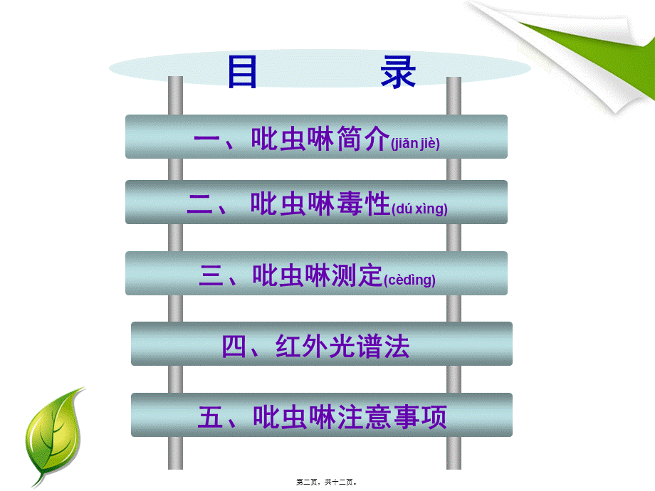 2022年医学专题—农药中吡虫啉的测定(1).ppt_第2页