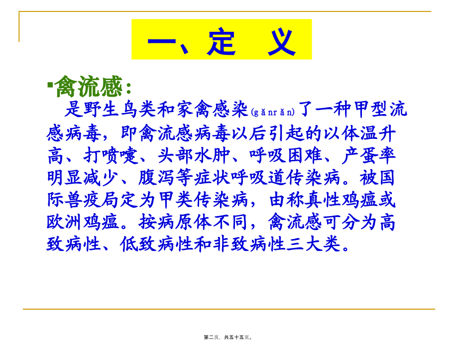 2022年医学专题—禽流感、人流感、人间禽流感第二军医大学长征医院缪晓辉.ppt_第2页