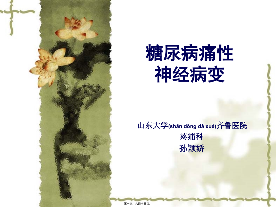 2022年医学专题—糖尿病痛性神经病变.ppt_第1页