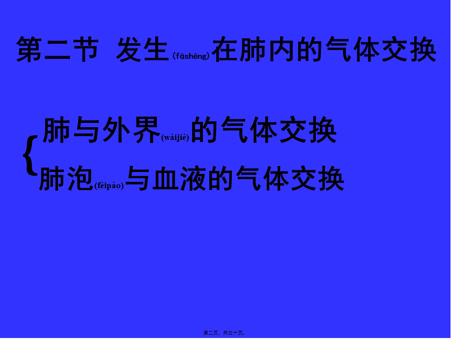 2022年医学专题—发生在肺内的气体交换1(1).ppt_第2页