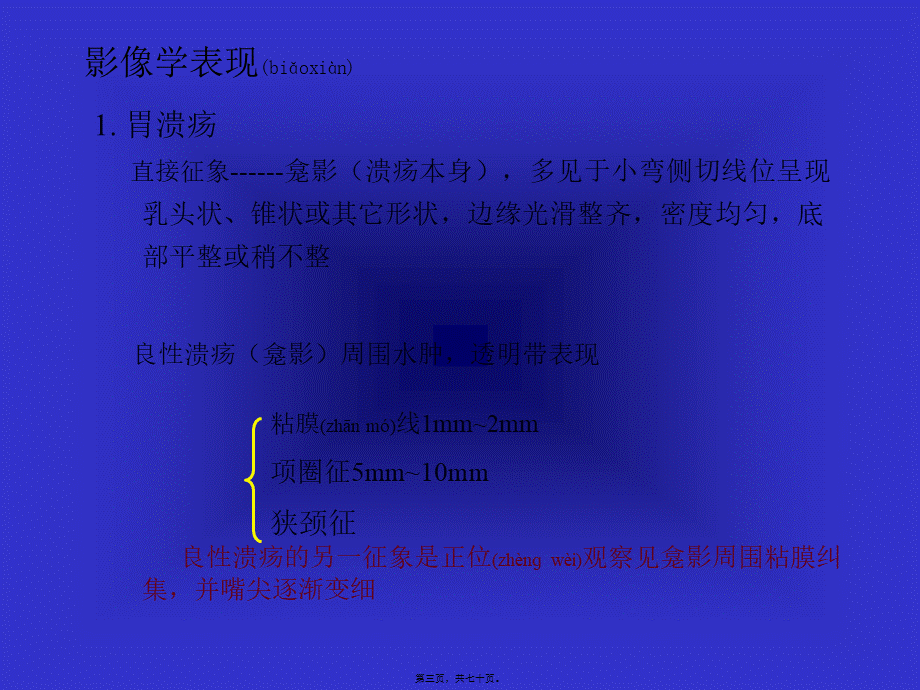 2022年医学专题—胃溃疡胃癌的影像学表现(1).ppt_第3页