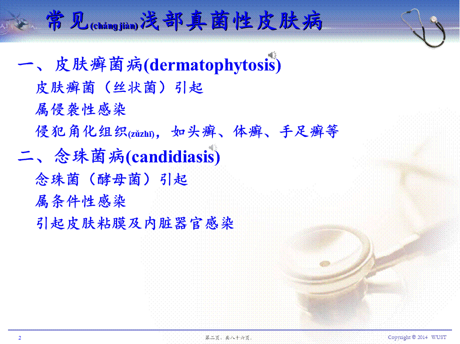 2022年医学专题—皮肤病学之-常见真菌性皮肤病(1).pptx_第2页