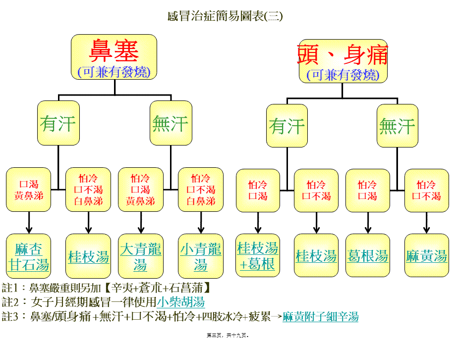 南加州倪师弟子张孟超医师之感冒治症简易图表(修订版)概述.pptx_第3页