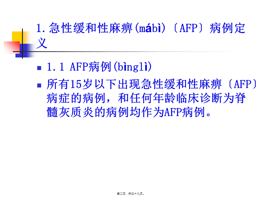 2022年医学专题—AFP病例定义与监测(1).ppt_第2页