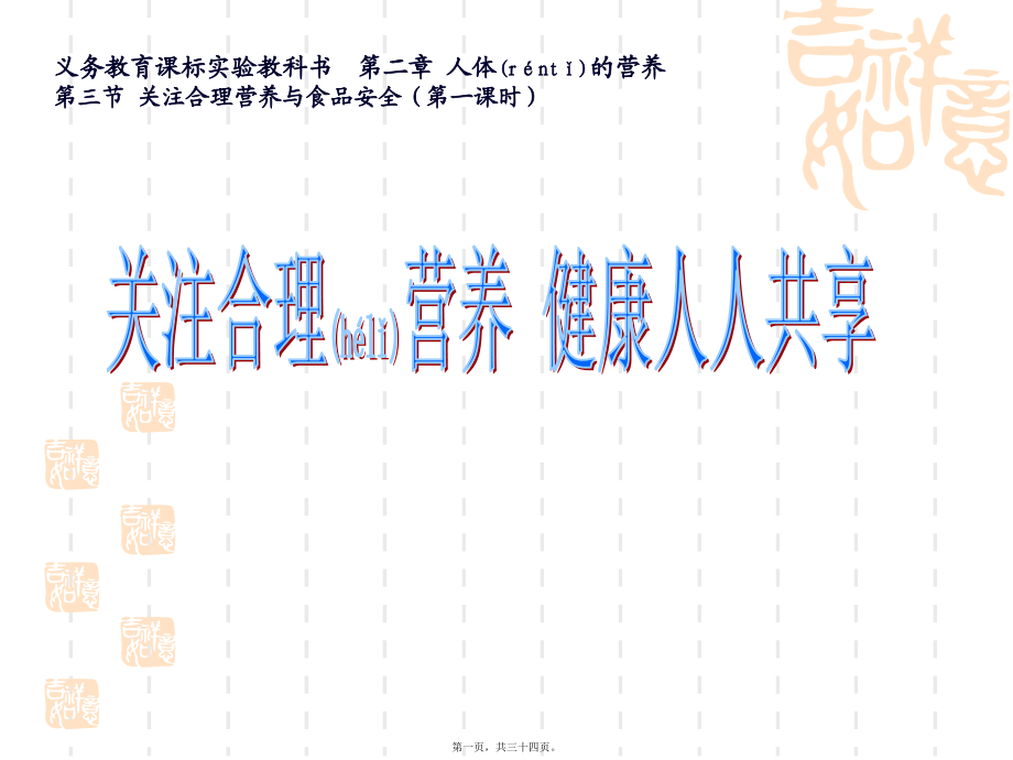 2022年医学专题—关注合理营养与食品安全2.ppt_第1页