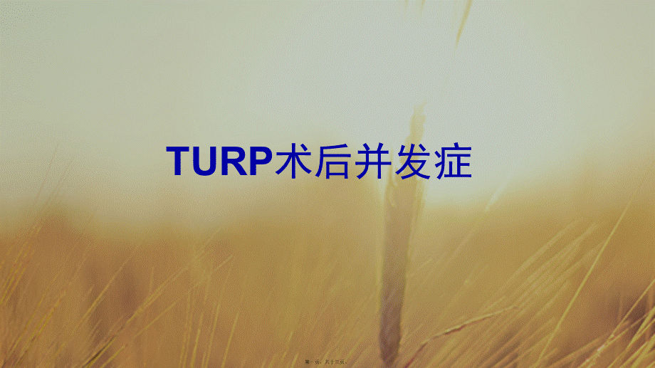 2022年医学专题—TURP术后并发症(1).pptx_第1页