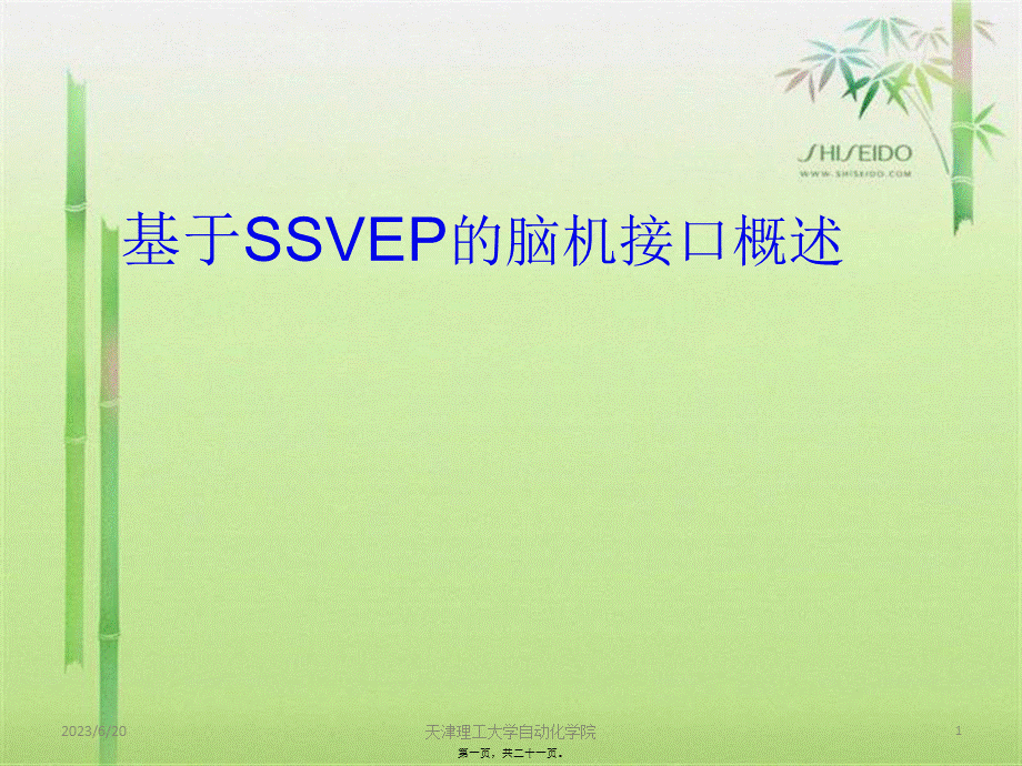 基于SSVEP的脑机接口.pptx_第1页