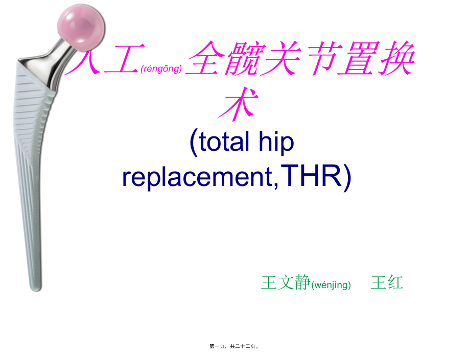 2022年医学专题—全髋关节置换.ppt_第1页