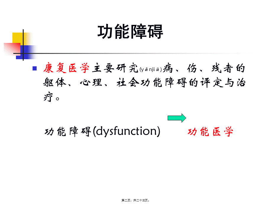 2022年医学专题—以ICF体系作为功能障碍评定的基本框架(1).ppt_第2页