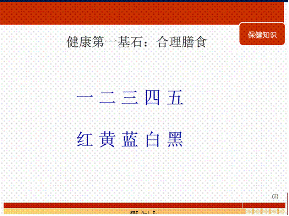 2022年医学专题—健康四大基石.ppt_第3页