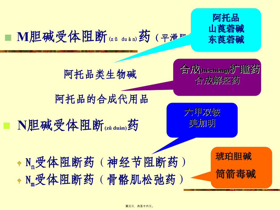 2022年医学专题—胆碱受体阻断药2010-1(1).ppt_第3页