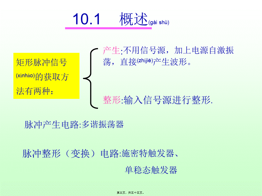 2022年医学专题—第10章-脉-冲-波-形-的产生和整形(1).ppt_第3页